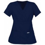 Greys Anatomy - 3-pocket mock wrap top - with logo